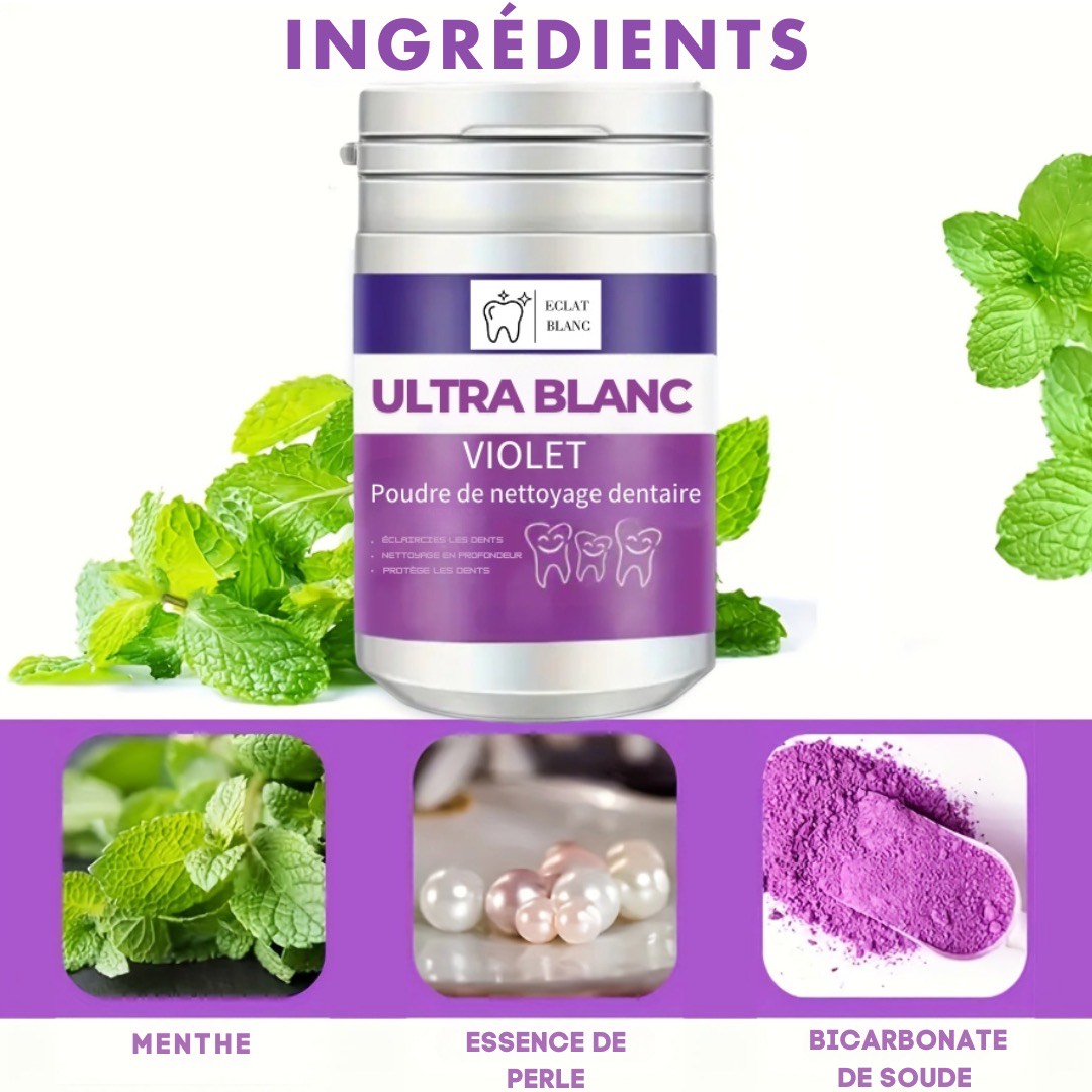 Eclat Blanc - Poudre Blanchissante pour Dents